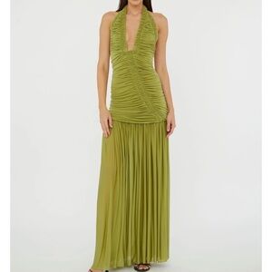 Christopher Esber Orion Gown - Green Olive